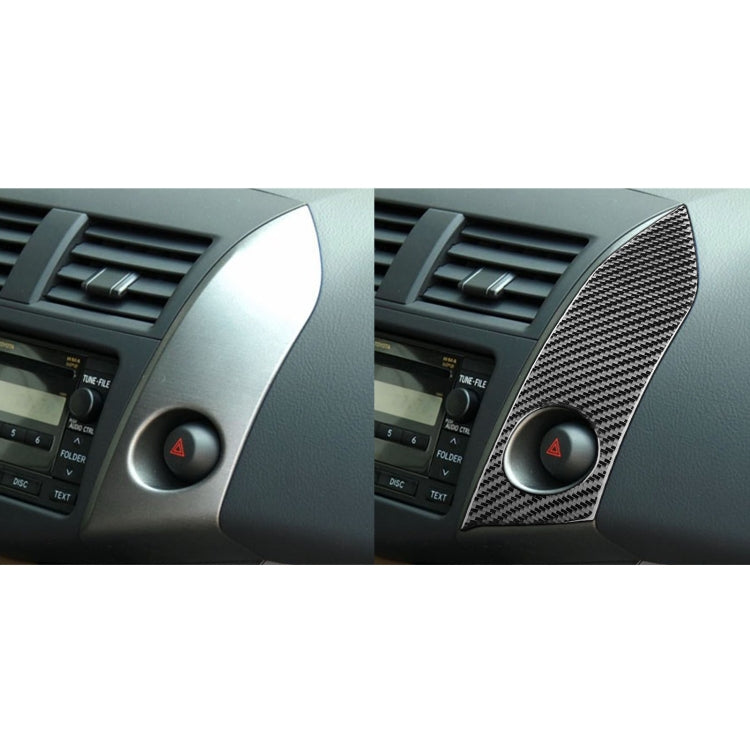 Carbon Fiber Car Warning Light Switch Panel Decorative Sticker for Toyota Old RAV4 2006-2013,Left and Right Drive Universal - Car Interior Mouldings by PMC Jewellery | Online Shopping South Africa | PMC Jewellery | Buy Now Pay Later Mobicred