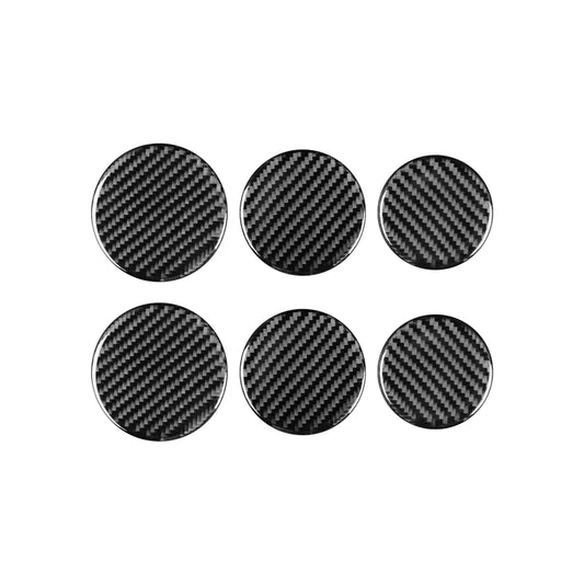 6 PCS / Set Carbon Fiber Car Seat Adjustment Button Panel Decorative Sticker for Mercedes-Benz B-Class 2019,Left and Right Drive Universal - Car Interior Mouldings by PMC Jewellery | Online Shopping South Africa | PMC Jewellery | Buy Now Pay Later Mobicred