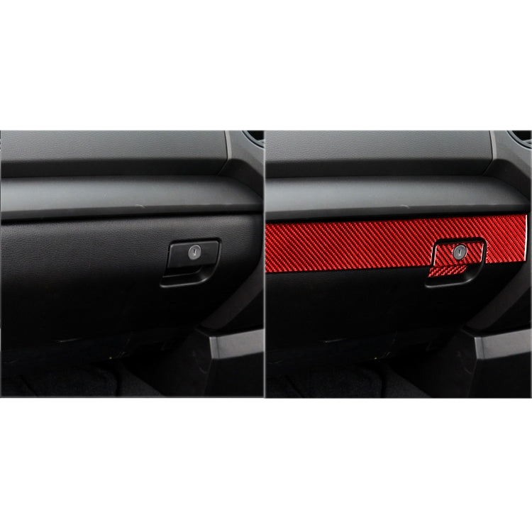 3 PCS / Set Carbon Fiber Car Co-pilot Glove Box Decorative Sticker for Toyota Tundra 2014-2018,Right Drive (Red) - Car Interior Mouldings by PMC Jewellery | Online Shopping South Africa | PMC Jewellery | Buy Now Pay Later Mobicred
