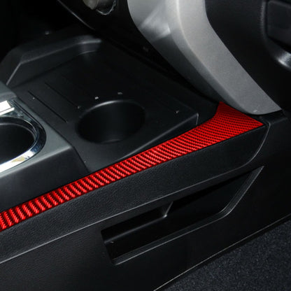 2 PCS / Set Carbon Fiber Car Central Control Gear Trim Decorative Sticker for Toyota Tundra 2014-2018,Left and Right Drive Universal (Red) - Car Interior Mouldings by PMC Jewellery | Online Shopping South Africa | PMC Jewellery | Buy Now Pay Later Mobicred