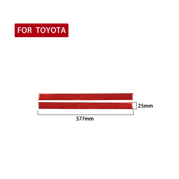 2 PCS / Set Carbon Fiber Car Rearview Mirror Anti Chafing Strip Decorative Sticker for Toyota Tundra 2014-2018,Left and Right Drive Universal(Red) - Convex Mirror & Accessories by PMC Jewellery | Online Shopping South Africa | PMC Jewellery | Buy Now Pay Later Mobicred