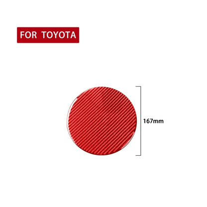 Carbon Fiber Car Fuel Tank Cap Decorative Sticker for Toyota Tundra 2014-2018,Left and Right Drive Universal (Red) - Decorative Sticker by PMC Jewellery | Online Shopping South Africa | PMC Jewellery | Buy Now Pay Later Mobicred