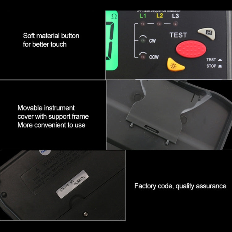 DUOYI DY5500 Car 4 in 1 Digital Multifunction Resistance Tester Insulation Earth Multimeter - free shipping - PMC TechLife - Order now!