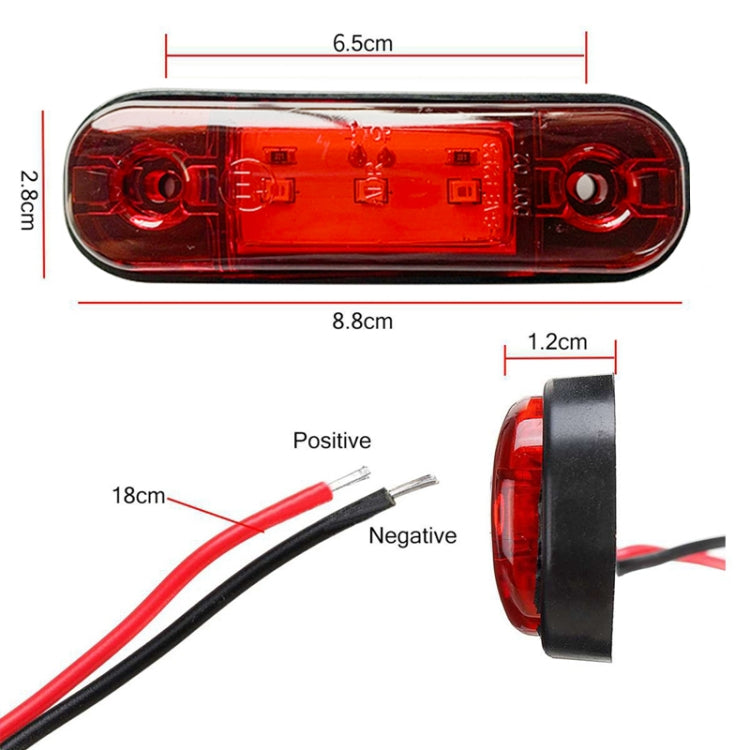 5 PCS MK-327 Car / Truck 3LEDs Side Marker Indicator Light Tail Light (Yellow Light) - Clearance Lights by PMC TechLife | Online Shopping South Africa | PMC TechLife | Buy Now Pay Later Mobicred