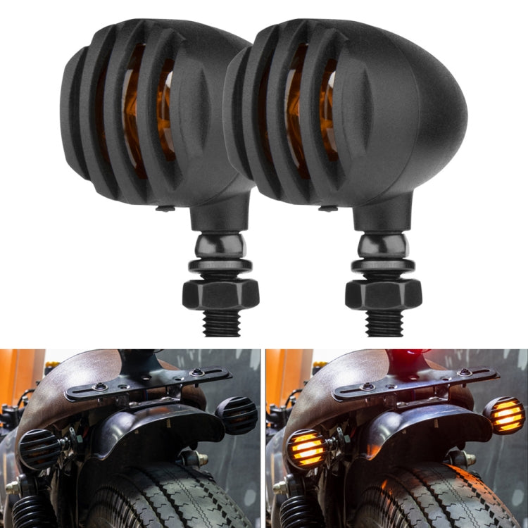 2 PCS PE-ZJ502 Motorcycle Metal Fence Turn Signal Light (Yellow) - Turn Signal by PMC TechLife | Online Shopping South Africa | PMC TechLife | Buy Now Pay Later Mobicred