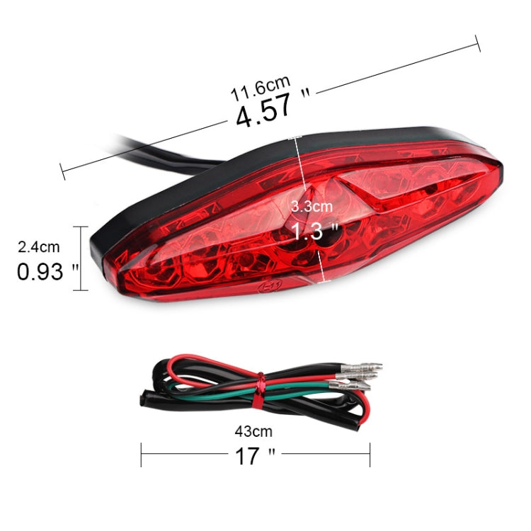 2 PCS KC-WD-NEW-3X Motorcycle LED Brake Light Running Lamp (Transparent) - Signal Lights by PMC Jewellery | Online Shopping South Africa | PMC Jewellery | Buy Now Pay Later Mobicred