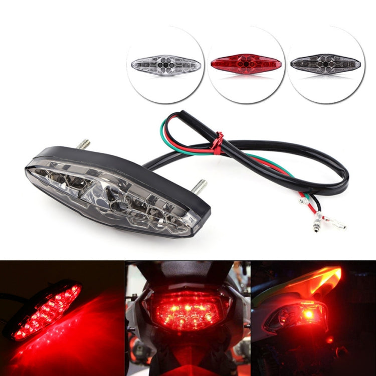 2 PCS KC-WD-NEW-3X Motorcycle LED Brake Light Running Lamp (Transparent Black) - Signal Lights by PMC TechLife | Online Shopping South Africa | PMC TechLife | Buy Now Pay Later Mobicred