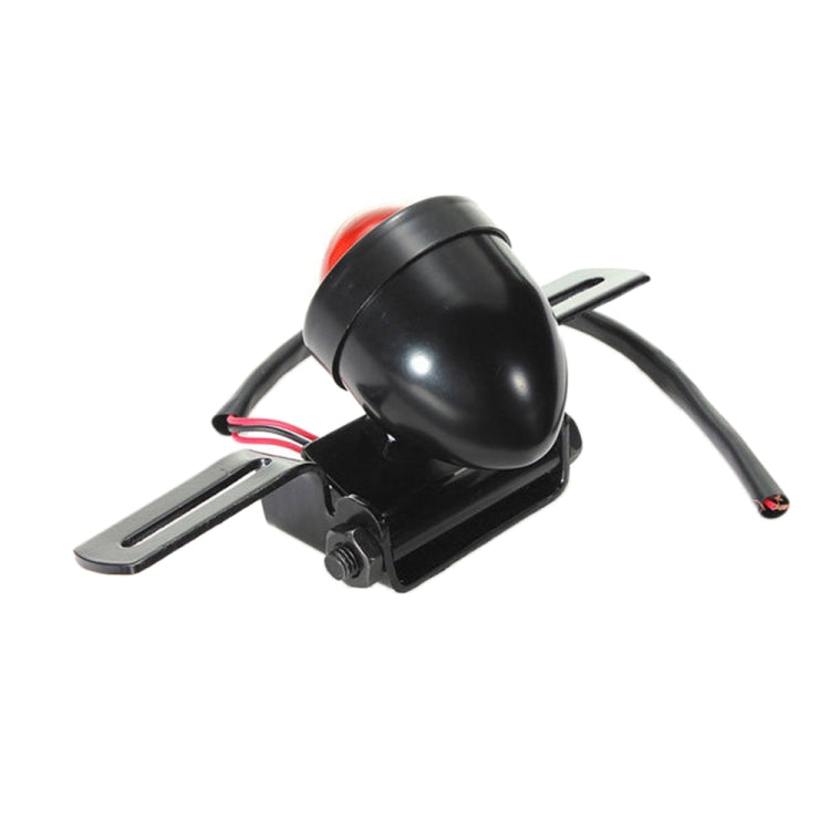 2 PCS KC-WD-FGZXD Motorcycle Retro Round Brake Light with License Plate Holder - Signal Lights by PMC Jewellery | Online Shopping South Africa | PMC Jewellery | Buy Now Pay Later Mobicred