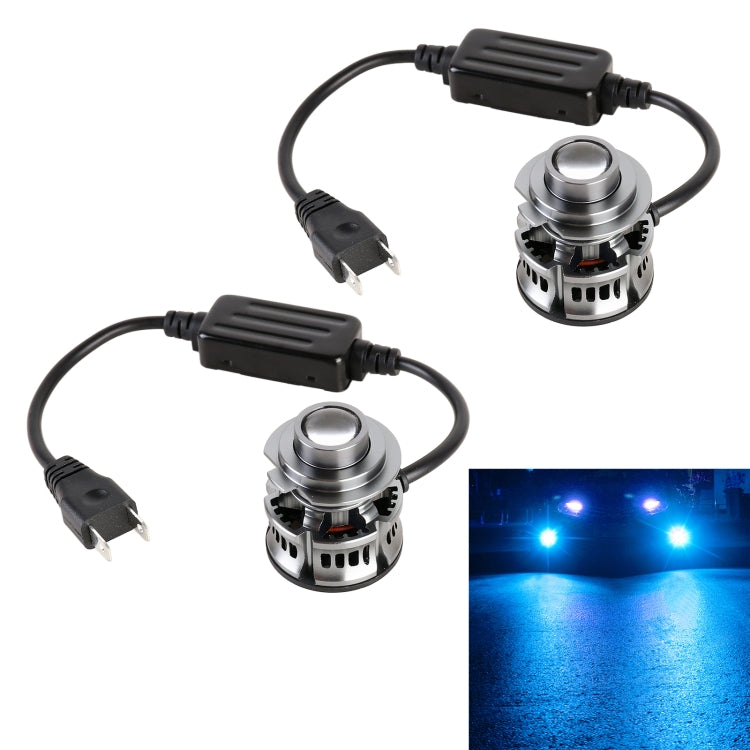 1 Pair H7 27W / DC12V Car Aluminum Alloy LED Headlight (Blue Light) - LED Headlamps by PMC Jewellery | Online Shopping South Africa | PMC Jewellery | Buy Now Pay Later Mobicred