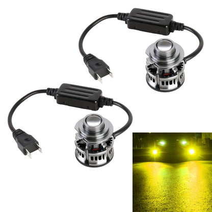 1 Pair H7 27W / DC12V Car Aluminum Alloy LED Headlight (Gold Light) - LED Headlamps by PMC Jewellery | Online Shopping South Africa | PMC Jewellery | Buy Now Pay Later Mobicred