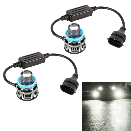 1 Pair H11 27W / DC12V Car Aluminum Alloy LED Headlight (White Light) - LED Headlamps by PMC Jewellery | Online Shopping South Africa | PMC Jewellery