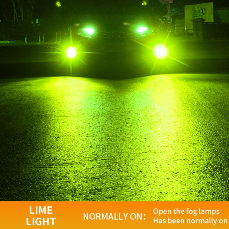 1 Pair H11 27W / DC12V Car Aluminum Alloy Flashing LED Headlight (Lime Green) - LED Headlamps by PMC TechLife | Online Shopping South Africa | PMC TechLife | Buy Now Pay Later Mobicred