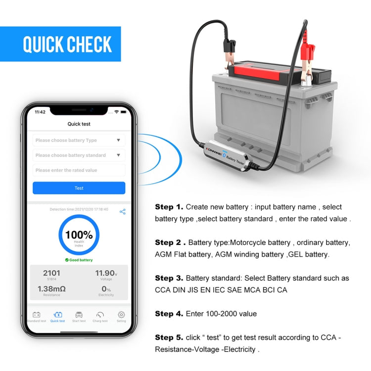 KONNWEI BK100 X431 BST360 Car Bluetooth Battery Tester - Electronic Test by KONNWEI | Online Shopping South Africa | PMC Jewellery | Buy Now Pay Later Mobicred