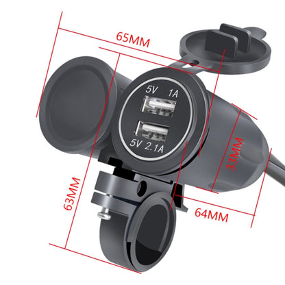 3 PCS Dual USB 3.1A Car Charger 9-30V with Temperature Voltage Holder(Red Light) - DIY Modified Charger by PMC Jewellery | Online Shopping South Africa | PMC Jewellery | Buy Now Pay Later Mobicred