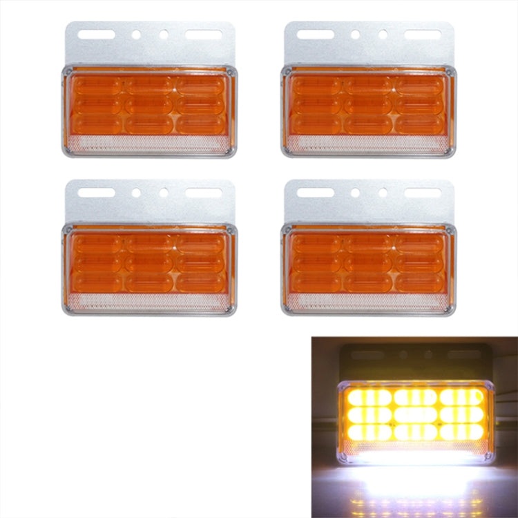 4 PCS ZS-9001 DC24V 9D Waterproof Car / Truck Side Marker Indicator Lights Bulb Lamp (Yellow Light) - Clearance Lights by PMC Jewellery | Online Shopping South Africa | PMC Jewellery | Buy Now Pay Later Mobicred