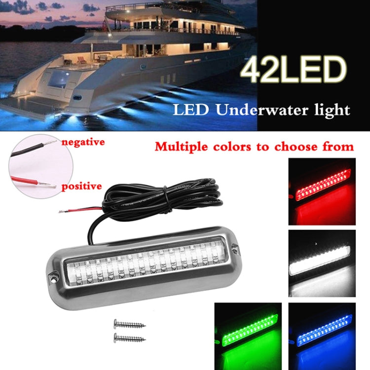 MK-042 Ship / Yacht 10-30V 42LEDs Waterproof Stainless Steel Underwater Light (Green Light) - Marine Accessories & Parts by PMC Jewellery | Online Shopping South Africa | PMC Jewellery | Buy Now Pay Later Mobicred