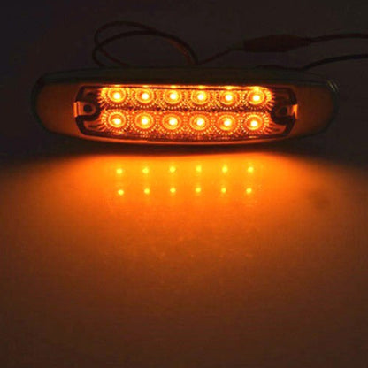 4 PCS MK-338 DC12-24V Truck 12LEDs Side Clearance Maker Light (Yellow Light) - Clearance Lights by PMC Jewellery | Online Shopping South Africa | PMC Jewellery | Buy Now Pay Later Mobicred