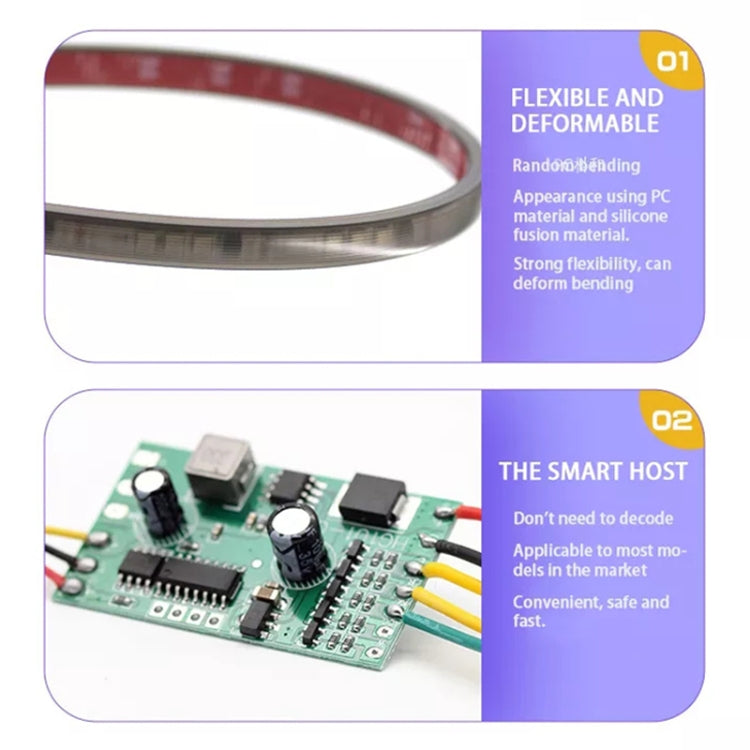 S20-200CM 200cm DC12V-24V Car Rear LED RGB Daytime Running Lights Strip Colorful Lamp - Running Lights by PMC TechLife | Online Shopping South Africa | PMC TechLife | Buy Now Pay Later Mobicred