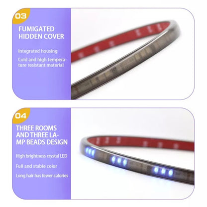 S20-200CM 200cm DC12V-24V Car Rear LED RGB Daytime Running Lights Strip Colorful Lamp - Running Lights by PMC Jewellery | Online Shopping South Africa | PMC Jewellery | Buy Now Pay Later Mobicred