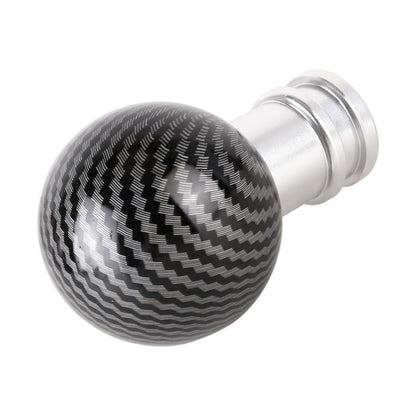 Universal Car Carbon Fiber Texture Metal Gear Shift Knob (Silver Black) - Shift Knob by PMC Jewellery | Online Shopping South Africa | PMC Jewellery | Buy Now Pay Later Mobicred