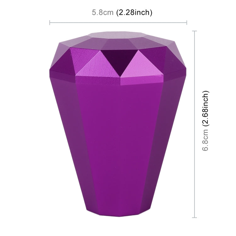 Universal Car Diamond Shape Metal Gear Shift Knob (Purple) - Shift Knob by PMC Jewellery | Online Shopping South Africa | PMC Jewellery | Buy Now Pay Later Mobicred