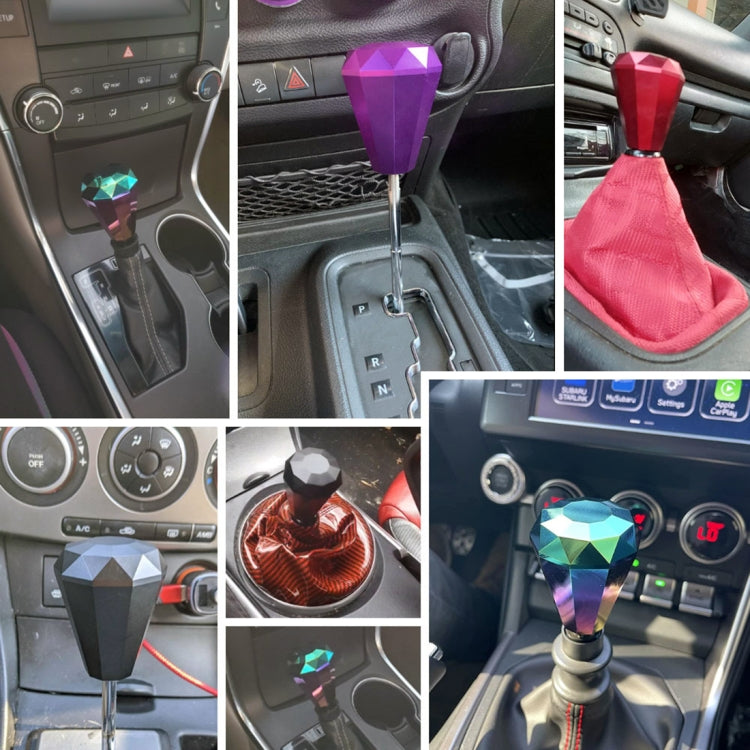 Universal Car Diamond Shape Metal Gear Shift Knob (Purple) - Shift Knob by PMC Jewellery | Online Shopping South Africa | PMC Jewellery | Buy Now Pay Later Mobicred