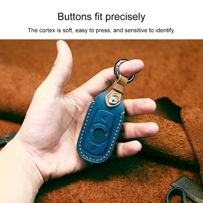 For Buick Car Cowhide Leather Key Protective Cover Key Case, Four Keys Version (Blue) - Car Key Cases by PMC Jewellery | Online Shopping South Africa | PMC Jewellery | Buy Now Pay Later Mobicred