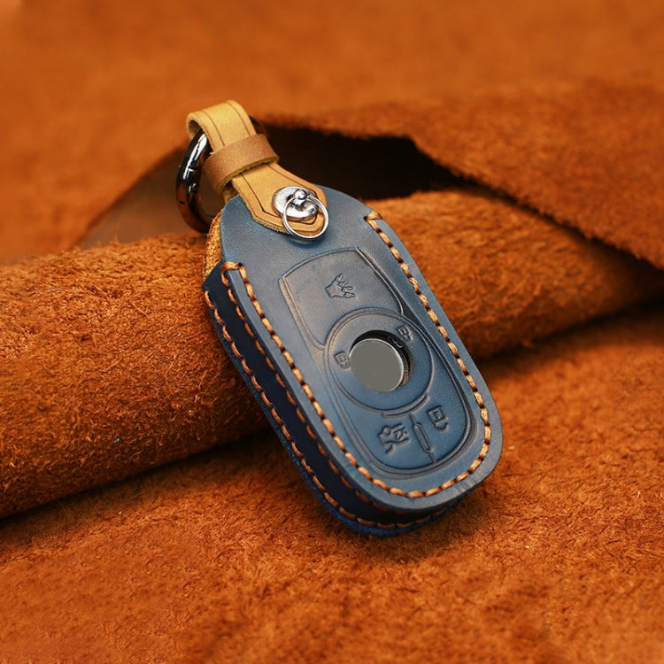 For Buick Car Cowhide Leather Key Protective Cover Key Case, Five Keys Version (Blue) - Car Key Cases by PMC Jewellery | Online Shopping South Africa | PMC Jewellery | Buy Now Pay Later Mobicred