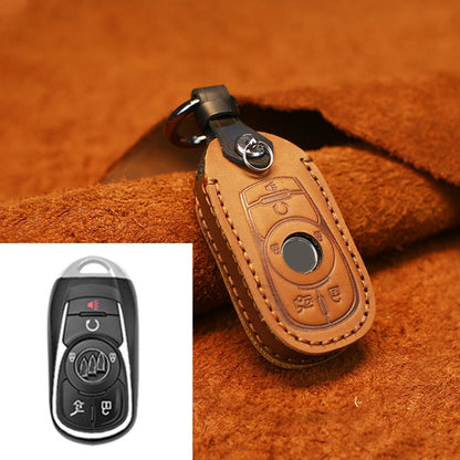 For Buick Car Cowhide Leather Key Protective Cover Key Case, Six Keys Version (Brown) - Car Key Cases by PMC Jewellery | Online Shopping South Africa | PMC Jewellery | Buy Now Pay Later Mobicred