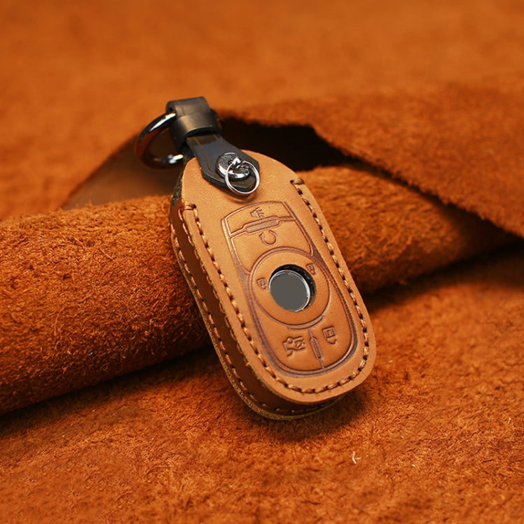 For Buick Car Cowhide Leather Key Protective Cover Key Case, Six Keys Version (Brown) - Car Key Cases by PMC Jewellery | Online Shopping South Africa | PMC Jewellery | Buy Now Pay Later Mobicred