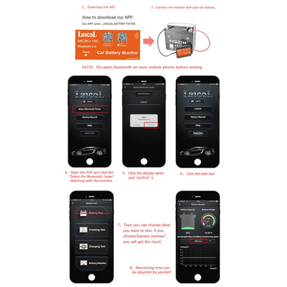 MICRO-10C 12V Bluetooth 4.0 Car Battery Tester - Electronic Test by PMC Jewellery | Online Shopping South Africa | PMC Jewellery | Buy Now Pay Later Mobicred