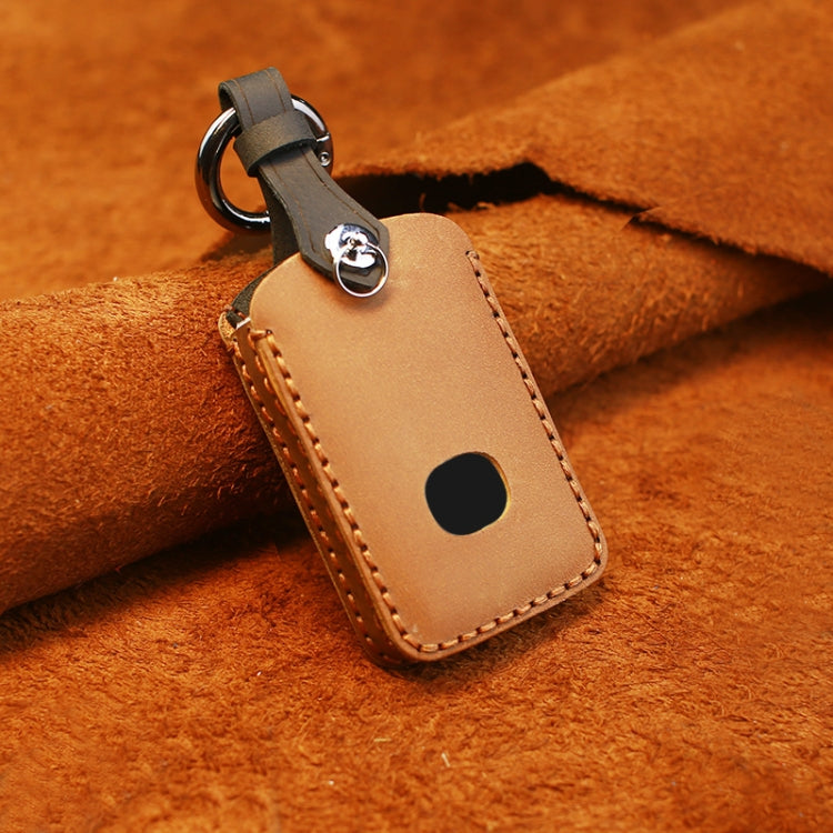 For Mazda New Style Car Cowhide Leather Key Protective Cover Key Case (Brown) - Car Key Cases by PMC Jewellery | Online Shopping South Africa | PMC Jewellery | Buy Now Pay Later Mobicred