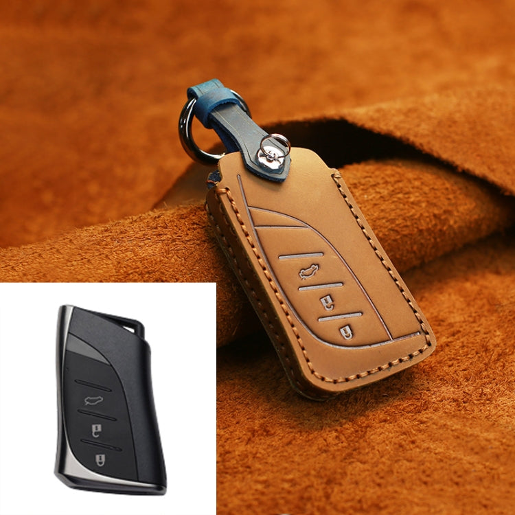 For Lexus New Style Car Cowhide Leather Key Protective Cover Key Case (Brown) - Car Key Cases by PMC Jewellery | Online Shopping South Africa | PMC Jewellery | Buy Now Pay Later Mobicred