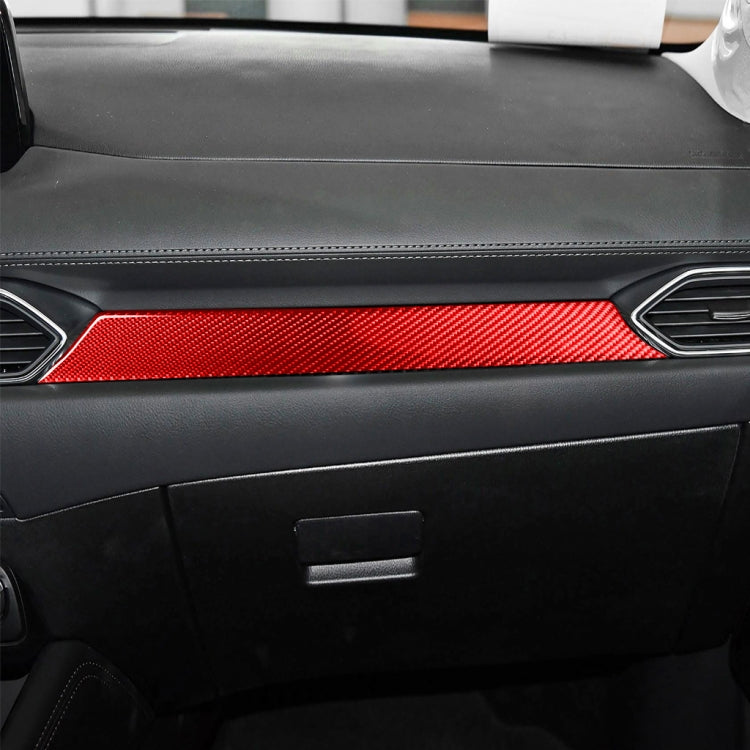 Car Carbon Fiber Dashboard Panel Decorative Sticker for Mazda CX-5 2017-2018, Left and Right Drive (Red) - Car Interior Mouldings by PMC Jewellery | Online Shopping South Africa | PMC Jewellery | Buy Now Pay Later Mobicred