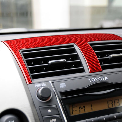 Car Carbon Fiber Inside Central Control Air Outlet Decorative Sticker for Toyota RAV4 2006-2013, Left and Right Drive (Red) - Car Interior Mouldings by PMC Jewellery | Online Shopping South Africa | PMC Jewellery | Buy Now Pay Later Mobicred