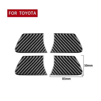 Car Carbon Fiber Inside Door Bowl Decorative Sticker for Toyota Highlander 2014-2019, Left Drive - Car Interior Mouldings by PMC Jewellery | Online Shopping South Africa | PMC Jewellery | Buy Now Pay Later Mobicred