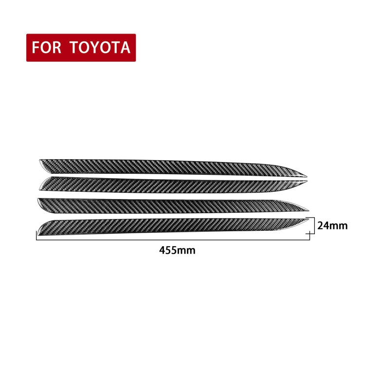 Car Carbon Fiber Door Trim Decorative Strip for Toyota Highlander 2014-2019, Left Drive - Car Interior Mouldings by PMC Jewellery | Online Shopping South Africa | PMC Jewellery | Buy Now Pay Later Mobicred