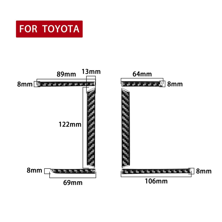 Car Carbon Fiber Central Air Outlet Decorative Sticker for Toyota Highlander 2014-2019, Left Drive - Car Interior Mouldings by PMC Jewellery | Online Shopping South Africa | PMC Jewellery | Buy Now Pay Later Mobicred