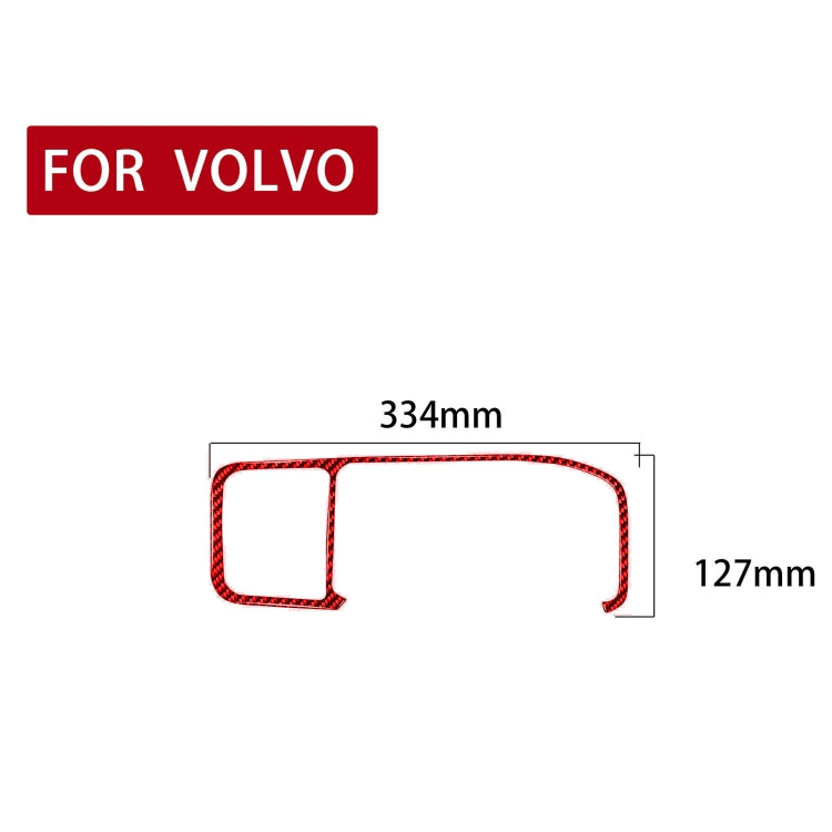 Car Carbon Fiber Navigation Frame Decorative Sticker for Volvo V60 2010-2017, Right Drive(Red) - Car Interior Mouldings by PMC Jewellery | Online Shopping South Africa | PMC Jewellery | Buy Now Pay Later Mobicred