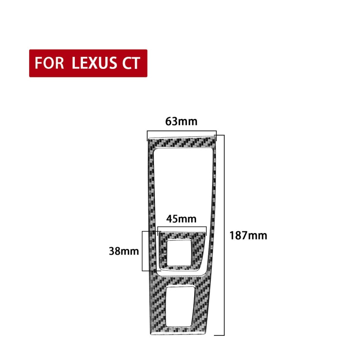 Car Carbon Fiber Gear Panel Decorative Sticker for Lexus CT 2011-2017, Right Drive - Car Interior Mouldings by PMC Jewellery | Online Shopping South Africa | PMC Jewellery | Buy Now Pay Later Mobicred