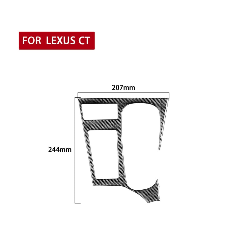 Car Carbon Fiber Central Control Panel Decorative Sticker for Lexus CT 2011-2017, Right Drive - Car Interior Mouldings by PMC Jewellery | Online Shopping South Africa | PMC Jewellery | Buy Now Pay Later Mobicred