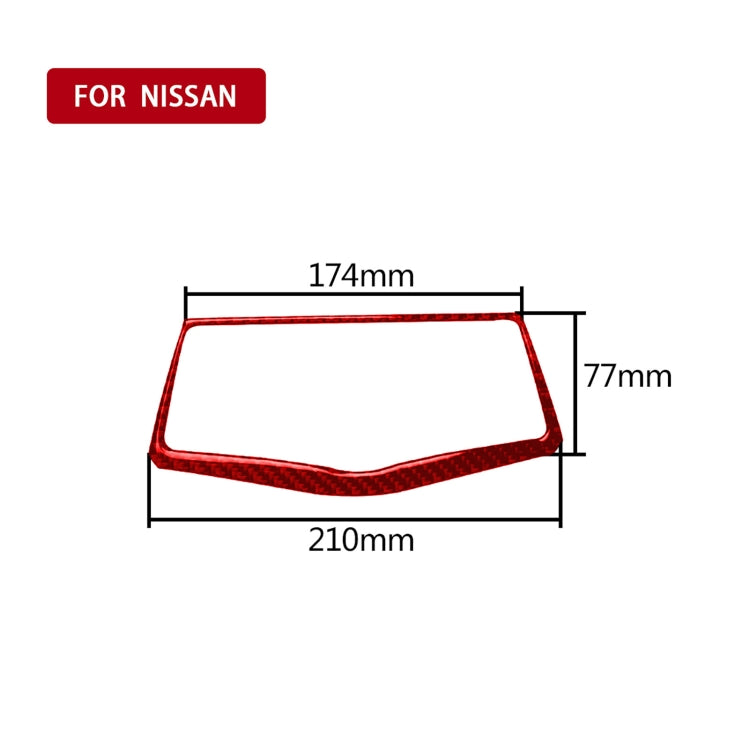 Car Carbon Fiber Multimedia Navigation Button Panel Decorative Sticker for Nissan 370Z / Z34 2009-, Left and Right Drive Universal (Red) - Car Interior Mouldings by PMC Jewellery | Online Shopping South Africa | PMC Jewellery | Buy Now Pay Later Mobicred