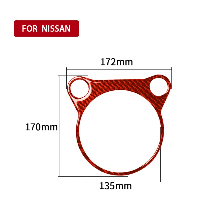 Car Carbon Fiber Automatic Gear Panel Decorative Sticker for Nissan 370Z / Z34 2009-, Left and Right Drive Universal (Red) - Car Interior Mouldings by PMC Jewellery | Online Shopping South Africa | PMC Jewellery | Buy Now Pay Later Mobicred