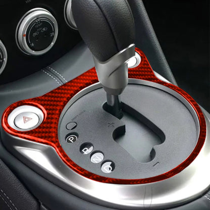 Car Carbon Fiber Automatic Gear Panel Decorative Sticker for Nissan 370Z / Z34 2009-, Left and Right Drive Universal (Red) - Car Interior Mouldings by PMC Jewellery | Online Shopping South Africa | PMC Jewellery | Buy Now Pay Later Mobicred