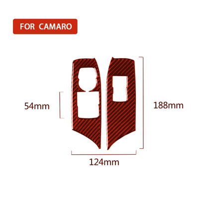 Car Carbon Fiber Window Lift Panel Decorative Sticker for Chevrolet Camaro 2017-2019, Left Drive (Red) - Car Interior Mouldings by PMC Jewellery | Online Shopping South Africa | PMC Jewellery | Buy Now Pay Later Mobicred