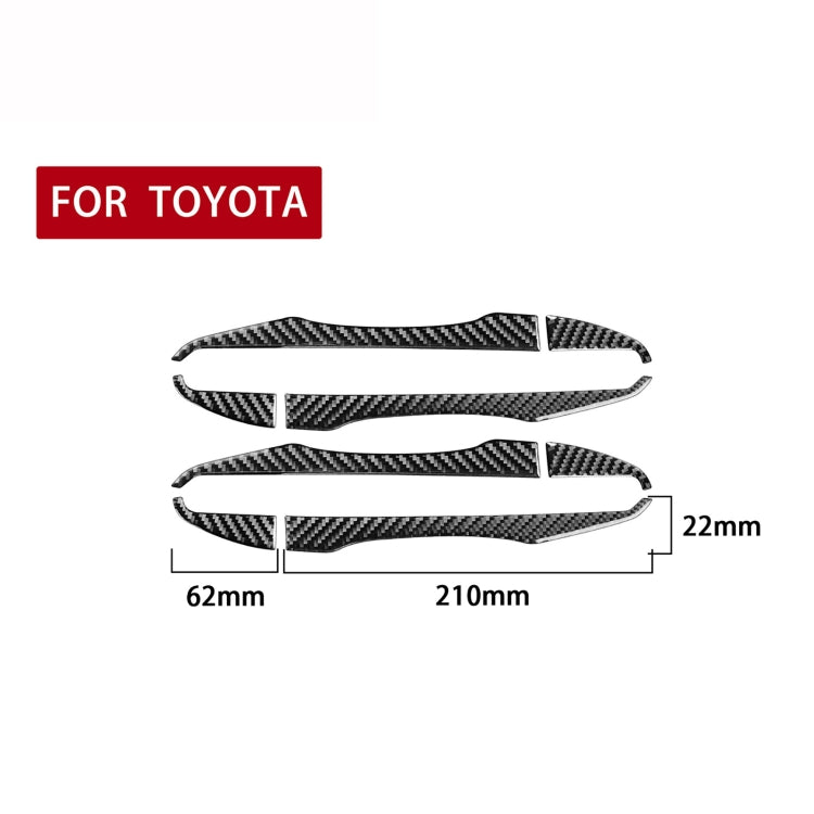 Car Carbon Fiber Door Outside Handle Decorative Sticker for Toyota Corolla / Levin 2014-2018, Left and Right Drive Universal - Car Interior Mouldings by PMC Jewellery | Online Shopping South Africa | PMC Jewellery | Buy Now Pay Later Mobicred