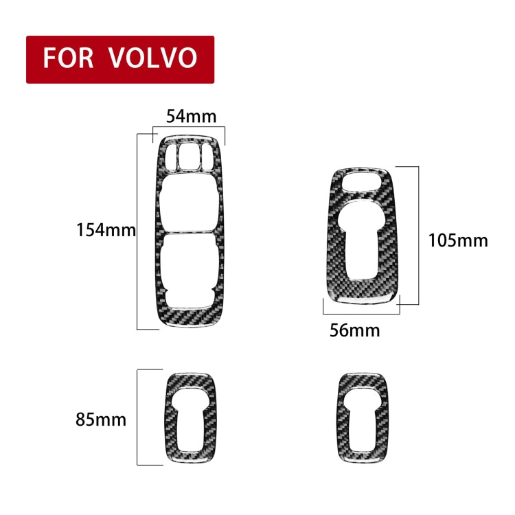 4 in 1 Car Carbon Fiber Door Set B Decorative Sticker for Volvo XC90 2003-2014, Left Drive - Car Interior Mouldings by PMC Jewellery | Online Shopping South Africa | PMC Jewellery | Buy Now Pay Later Mobicred