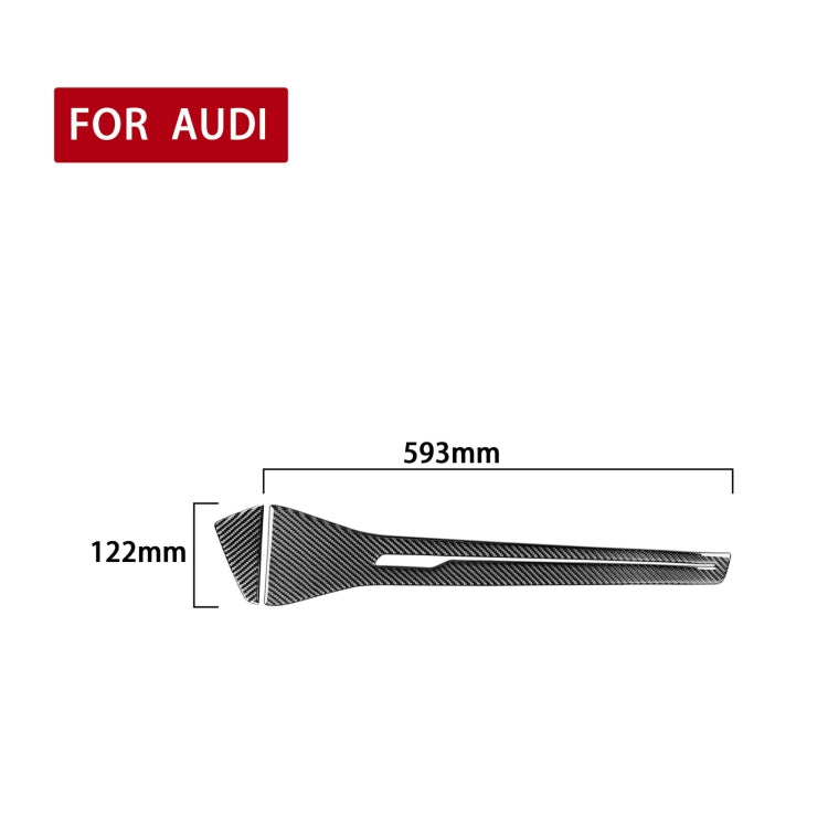 Car Carbon Fiber Central Control Decorative Sticker for Audi A6L / A7 2019-, Left Drive - Car Interior Mouldings by PMC Jewellery | Online Shopping South Africa | PMC Jewellery | Buy Now Pay Later Mobicred