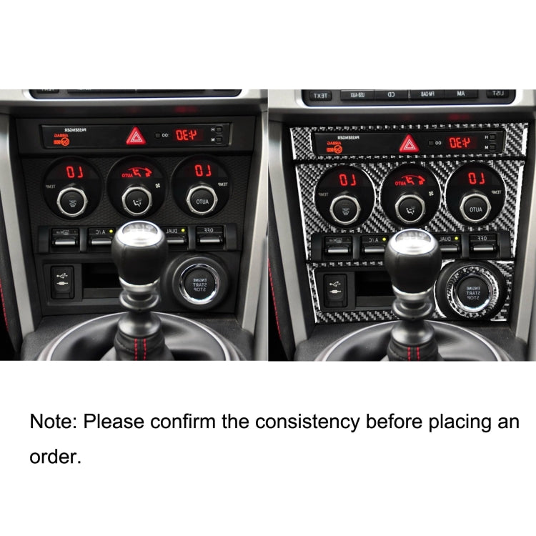 5 in 1 Car Carbon Fiber Control Panel A Decorative Sticker for Subaru BRZ / Toyota 86 2017-2019, Right Drive - Car Interior Mouldings by PMC Jewellery | Online Shopping South Africa | PMC Jewellery | Buy Now Pay Later Mobicred