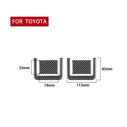 4 PCS / Set Carbon Fiber Car Rear Seat Adjustment Panel Decorative Sticker for Toyota Tundra 2014-2018, Left Right Driving Universal - Car Interior Mouldings by PMC Jewellery | Online Shopping South Africa | PMC Jewellery | Buy Now Pay Later Mobicred